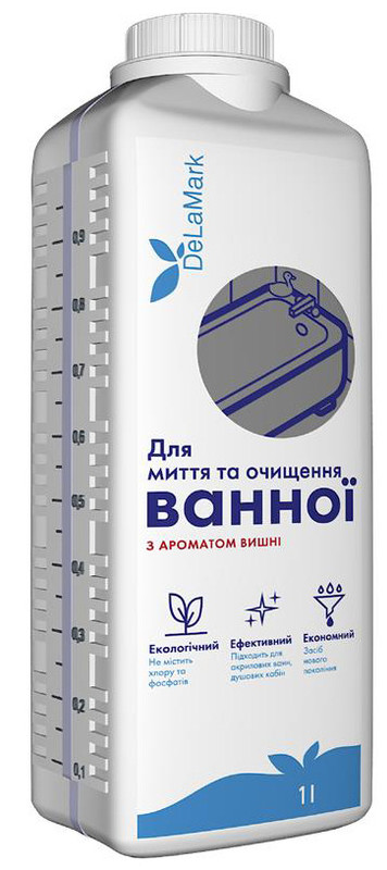 Засіб для чищення ванної кімнати DELAMARK , 1 л